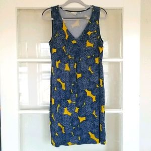 Boden sleeveless v-neck above knee jersey dress